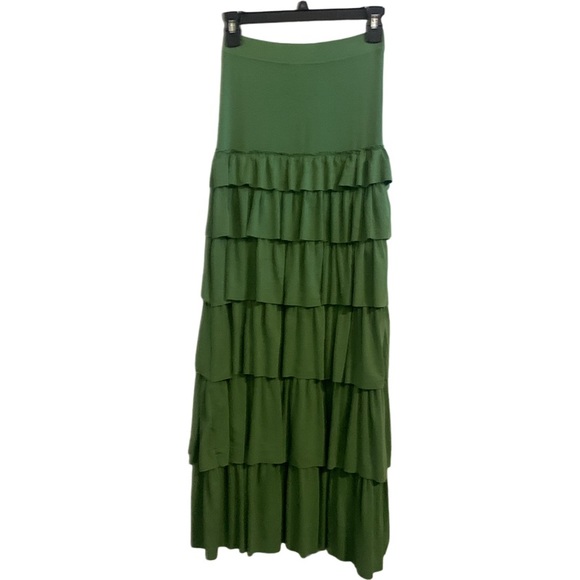Maxi Layered Ruffle Skirt Black Kate & Mallory Boho design Maxi Skirt cascade - Picture 2 of 6